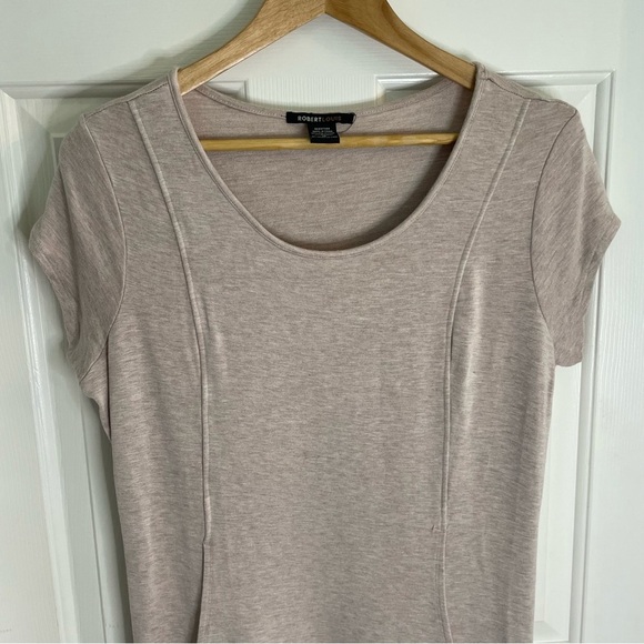 Robert Louis tunic top ladies structured neutral beige dress  Size 1X plus - Picture 4 of 7